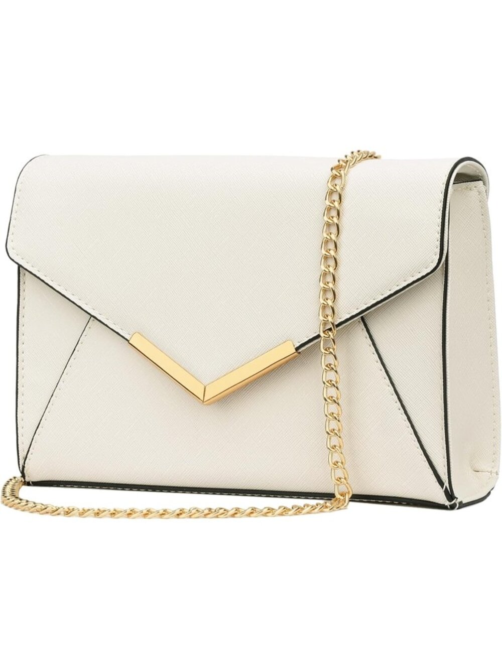 👜 Women's White Faux Leather Evening Handbag Party Wedding Prom Clutch Purses